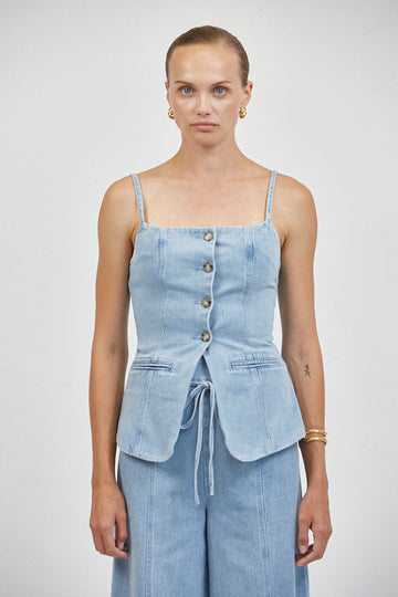Sainte Button-Front Top