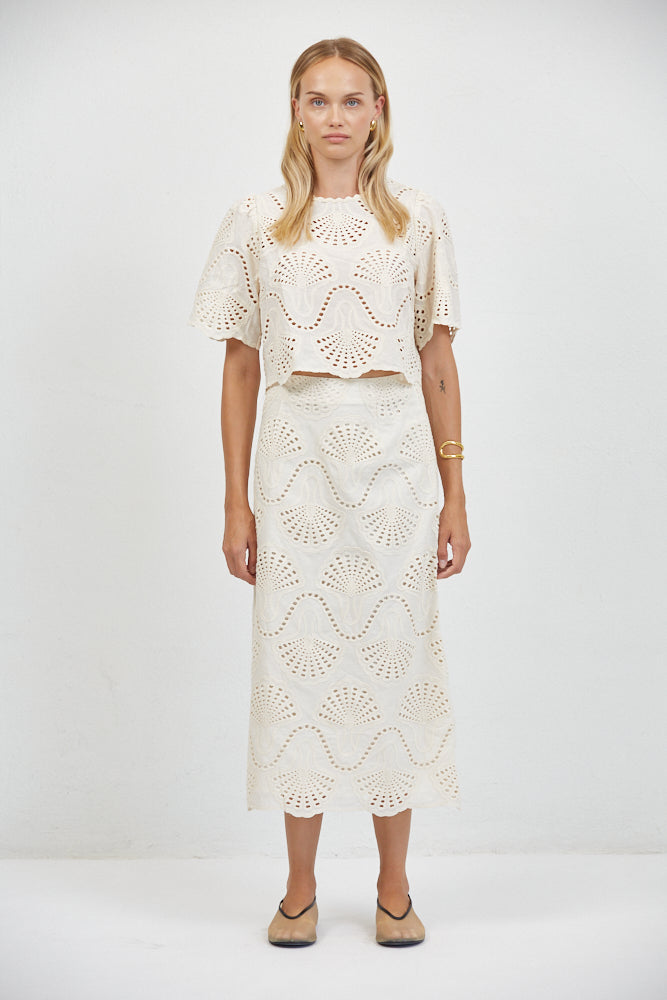 Cannes Eyelet Skirt
