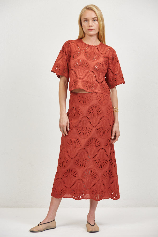 Cannes Eyelet Skirt