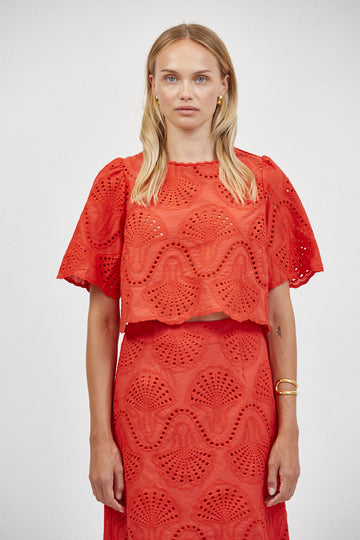 Cannes Eyelet Top