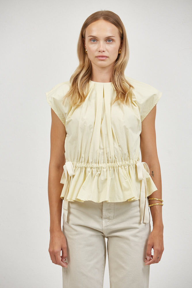 Nais Pleated Peplum Top